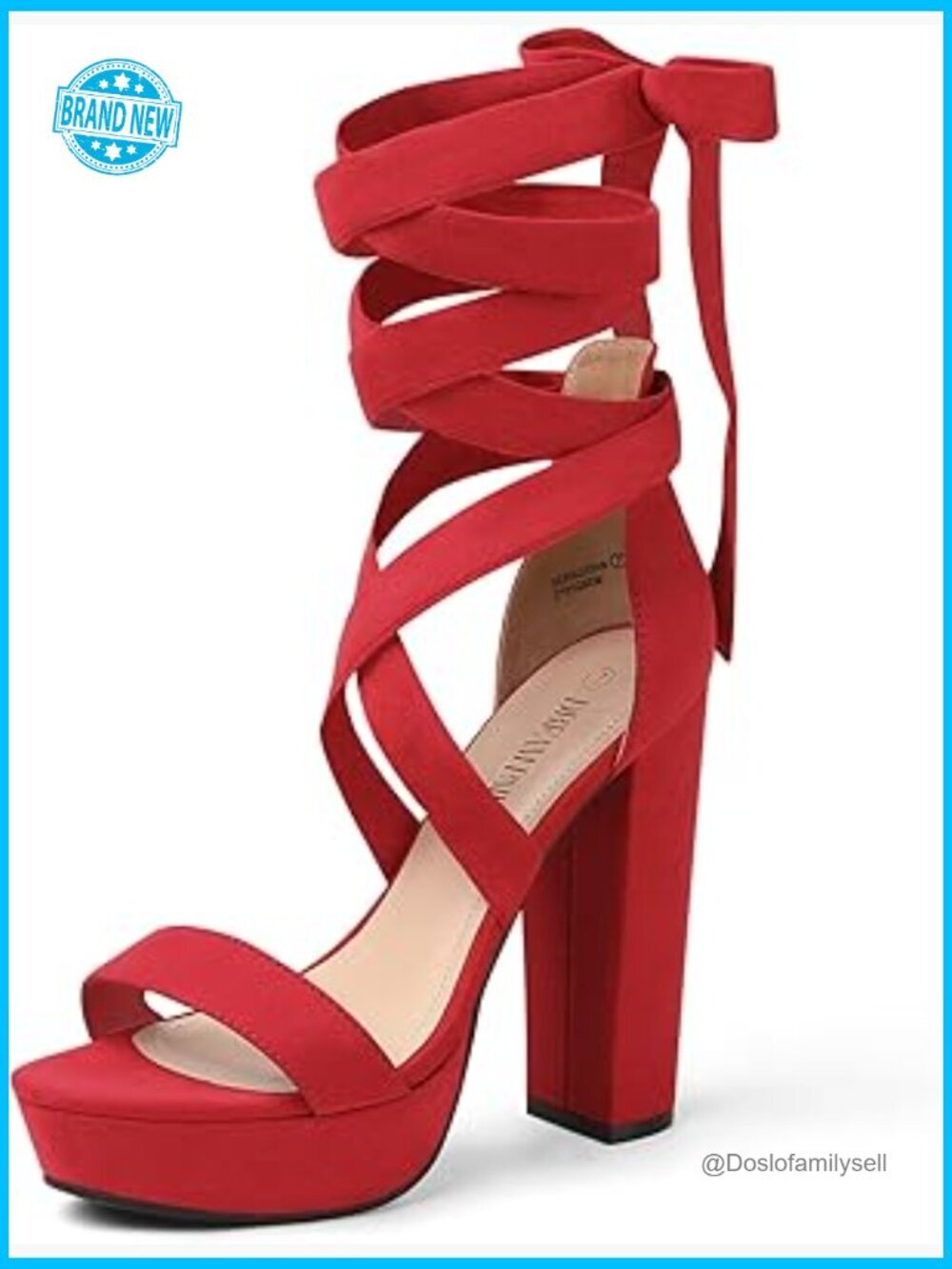 Gladiator Platform Heels Chunky Block Heels Strappy Open Toe Dressy Pumps